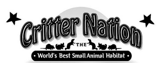 CRITTER NATION THE WORLD'S BEST SMALL ANIMAL HABITAT logo