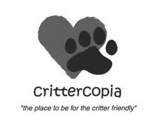 CRITTERCOPIA THE PLACE TO BE FOR THE CRITTER FRIENDLY logo