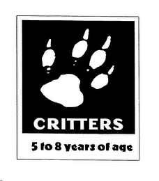CRITTERS 5 TO 8 YEARS OF AGE logo