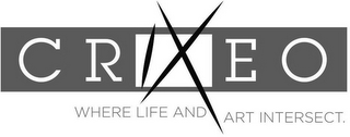 CRIXEO WHERE LIFE AND ART INTERSECT. logo