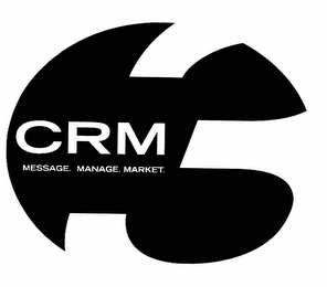 CRM MESSAGE. MANAGE. MARKET. logo