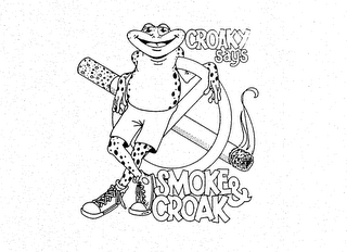 CROAKY SAYS SMOKE & CROAK logo