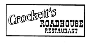 CROCKETT'S ROADHOUSE RESTAURANT logo