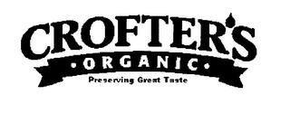 CROFTER'S ORGANIC PRESERVING GREAT TASTE logo