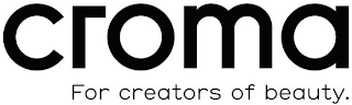 CROMA FOR CREATORS OF BEAUTY. logo