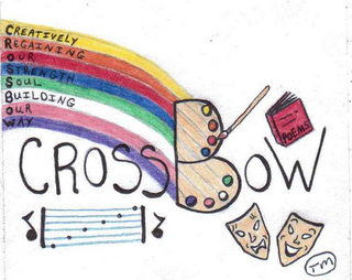CROSSBOW CREATIVELY REGAINING OUR STRENGTH SOUL BUILDING OUR WAY logo