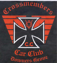 CROSSMEMBERS CAR CLUB DOWNERS GROVE, V, 8, C. C logo