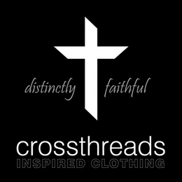 CROSSTHREADS DISTINCTLY FAITHFUL INSPIRED CLOTHING logo
