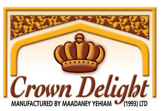 CROWN DELIGHT MANUFACTURED BY MAADANEY YEHIAM (1993) LTD logo