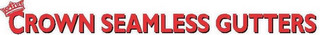 CROWN SEAMLESS GUTTERS logo