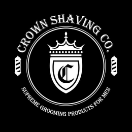 CROWN SHAVING CO. SUPREME GROOMING PRODUCTS FOR MEN & C DESIGN logo