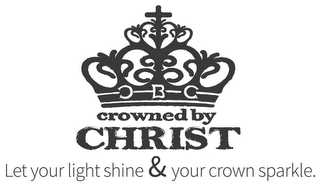 CROWNED BY CHRIST CBC LET YOUR LIGHT SHINE &YOUR CROWN SPARKLE. logo