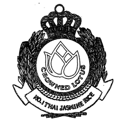 CROWNED LOTUS NO. 1 THAI JASMINE RICE logo