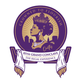 CROWNED TO FLOURISH QUETTES 85TH GRAND CONCLAVE THE REGAL EXPERIENCE logo