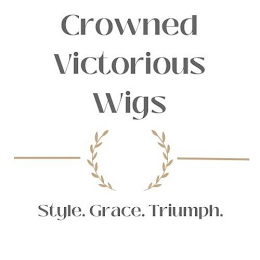 CROWNED VICTORIOUS WIGS STYLE. GRACE. TRIUMPH. logo