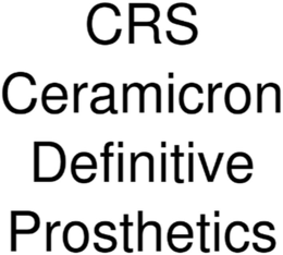 CRS CERAMICRON DEFINITIVE PROSTHETICS logo
