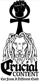 CRUCIAL CONTENT CUT FROM A DIFFERENT CLOTH logo