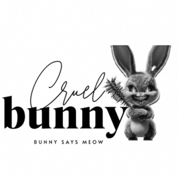 CRUEL BUNNY BUNNY SAYS MEOW logo