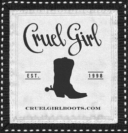 CRUEL GIRL EST. 1998 CRUELGIRLBOOTS.COM logo