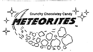 CRUNCHY CHOCOLATEY CANDY METEORITES logo