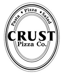 CRUST PIZZA CO. PASTA PIZZA SALAD logo