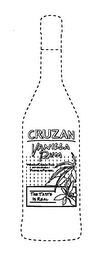 CRUZAN VANILLA RUM PREMIUM CRUZAN RUM WITH NATURAL VANILLA FLAVOR THE TASTE IS REAL logo