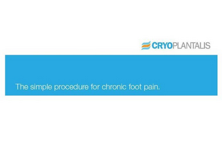 CRYOPLANTALIS THE SIMPLE PROCEDURE FOR CHRONIC FOOT PAIN logo