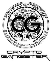 CRYPTO GANGSTER CG BLOCKCHAIN DECENTRALIZE HODL ICO CRYPTO GANGSTER logo