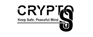 CRYPTOS KEEP SAFE. PEACEFUL MIND logo