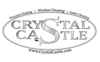 CRYSTAL CASTLE PRESSURE CLEANING WINDOW CLEANING GUTTER CLEANING WWW.CRYSTALCASTLE.COM logo