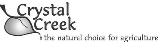 CRYSTAL CREEK THE NATURAL CHOICE FOR AGRICULTURE logo