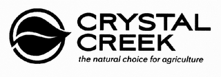 CRYSTAL CREEK THE NATURAL CHOICE FOR AGRICULTURE logo