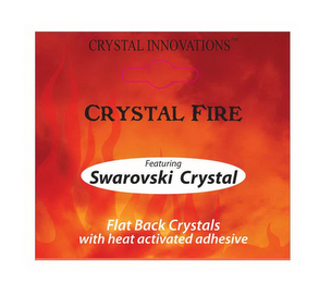 CRYSTAL FIRE CRYSTAL INNOVATIONS FEATURING SWAROVSKI CRYSTAL FLAT BACK CRYSTALS WITH HEAT ACTIVATED ADHESIVE logo
