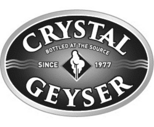 CRYSTAL GEYSER BOTTLED AT THE SOURCE SINCE 1977 logo