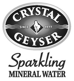CRYSTAL GEYSER SINCE 1977 SPARKLING MINERAL WATER logo