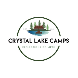CRYSTAL LAKE CAMPS REFLECTIONS OF LOVE EST 1949 logo