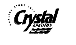 CRYSTAL SPRINGS QUALITY SINCE 1921 logo