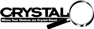 CRYSTAL WHERE YOUR CHOICES ARE CRYSTAL CLEAR! logo