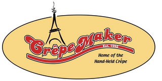 CRÊPEMAKER EST. 1992 HOME OF THE HAND-HELD CRÊPE logo