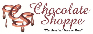 CS CHOCOLATE SHOPPE "THE SWEETEST PLACE IN TOWN" logo