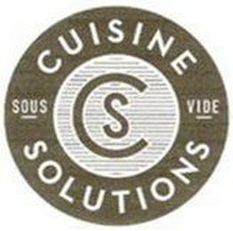 CS CUISINE SOLUTIONS SOUS VIDE logo