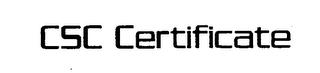 CSC CERTIFICATE logo