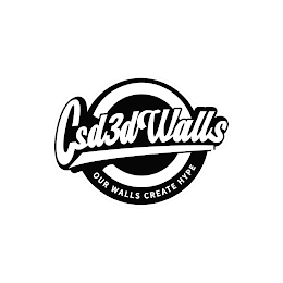 CSD3DWALLS OUR WALLS CREATE HYPE logo
