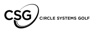 CSG CIRCLE SYSTEMS GOLF logo