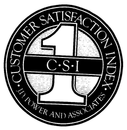 C.S.I. 1 CUSTOMER SATISFACTION INDEX J.D. POWER AND ASSOCIATES logo