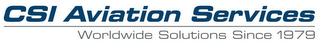 CSI AVIATION SERVICES WORLDWIDE SOLUTIONS SINCE 1979 logo
