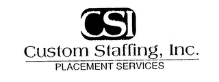 CSI CUSTOM STAFFING, INC. PLACEMENT SERVICES logo