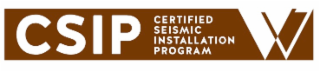 CSIP CERTIFIED SEISMIC INSTALLATION PROGRAM VV logo