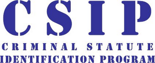 CSIP CRIMINAL STATUTE IDENTIFICATION PROGRAM logo
