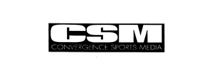 CSM CONVERGENCE SPORTS MEDIA logo